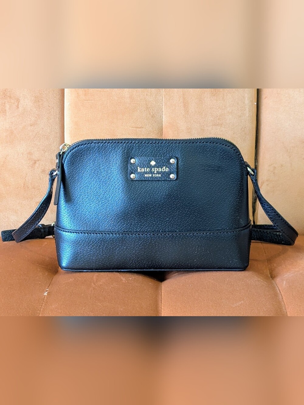 kate spade New York Black Leather Crossbody Bag
